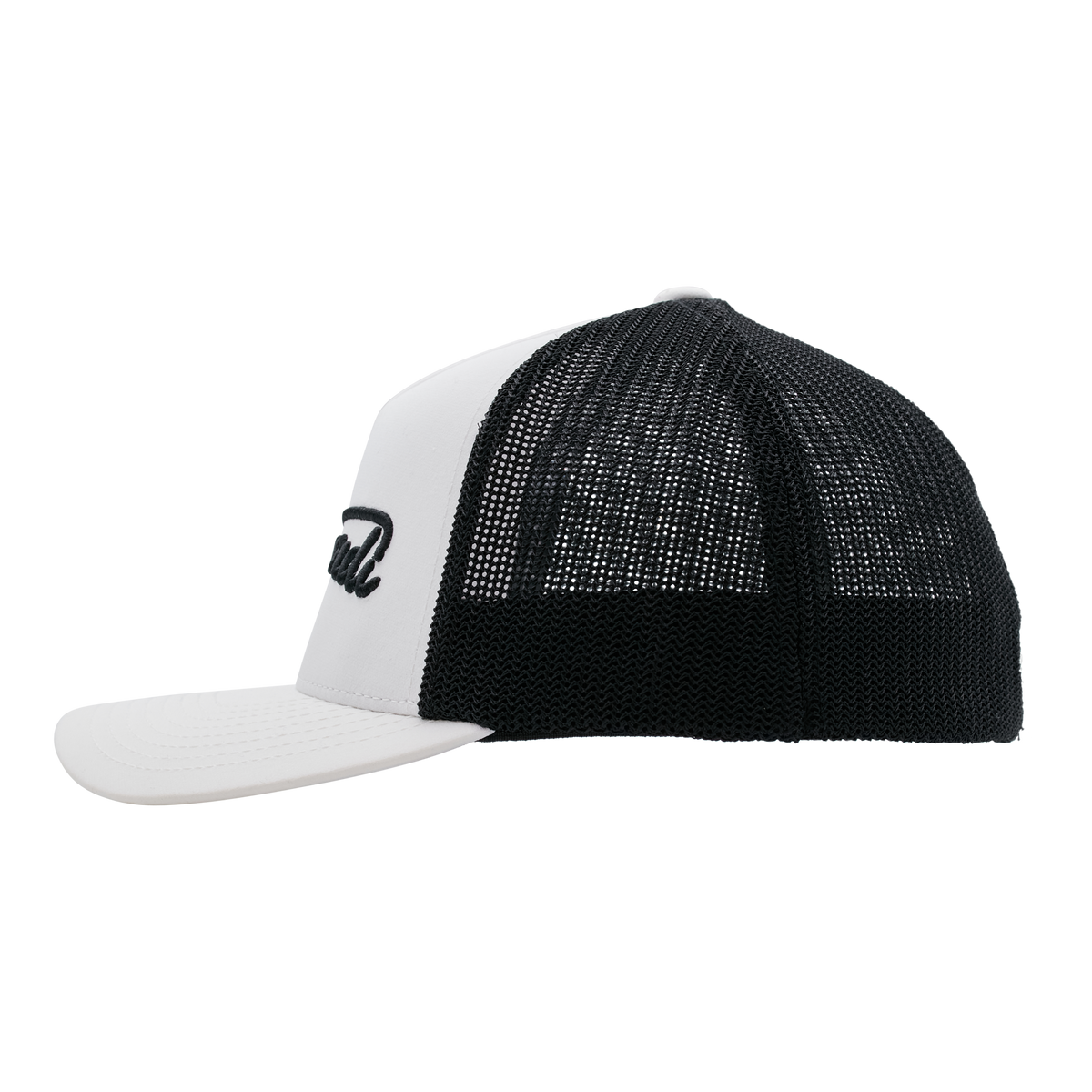 Bettinardi Retro Wordscript Black & White Fitted Mesh Back Hat Bettinardi Golf Studio B