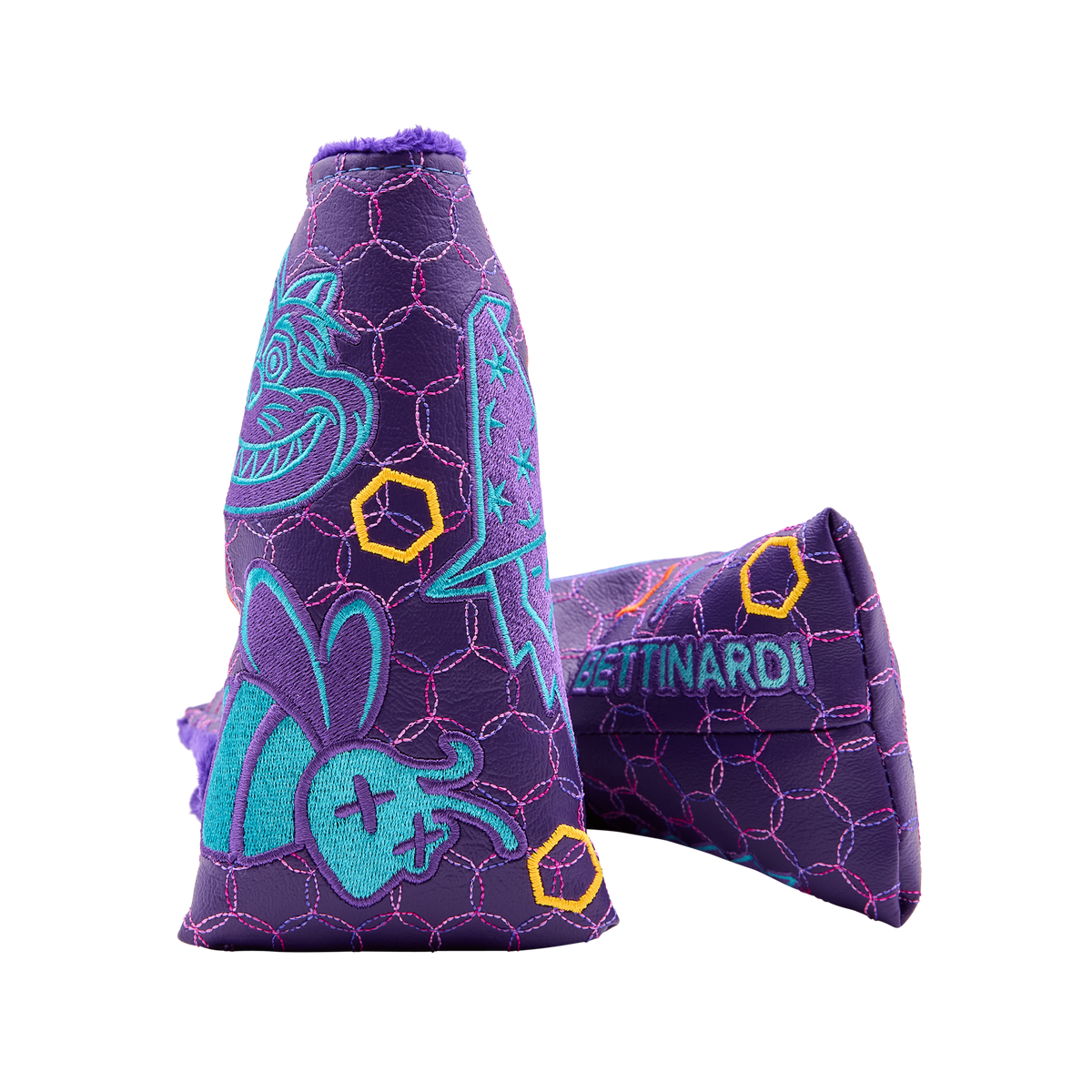 Purple Multi Icon Blade Putter Headcover - Oak Brook Exclusive