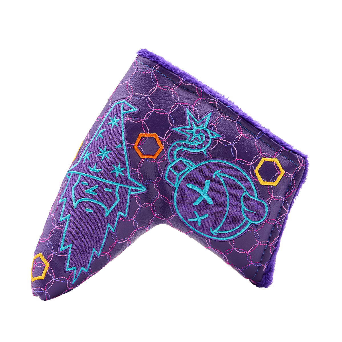 Purple Multi Icon Blade Putter Headcover - Oak Brook Exclusive