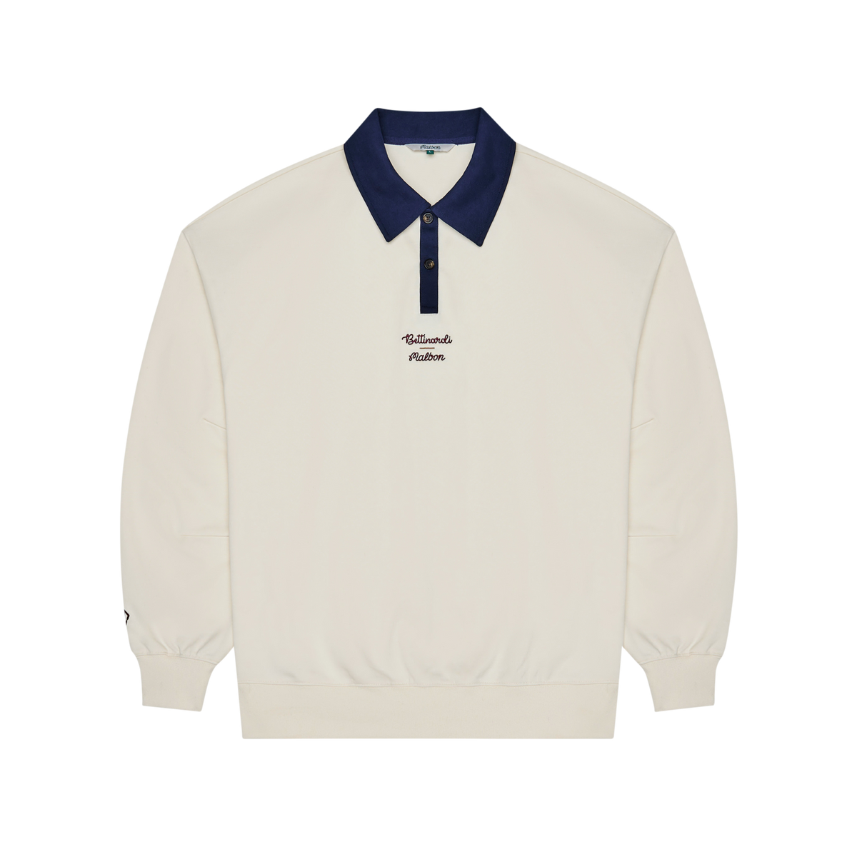 Malbon x Bettinardi Rugby Polo (Egret/Cabernet) | Bettinardi Golf