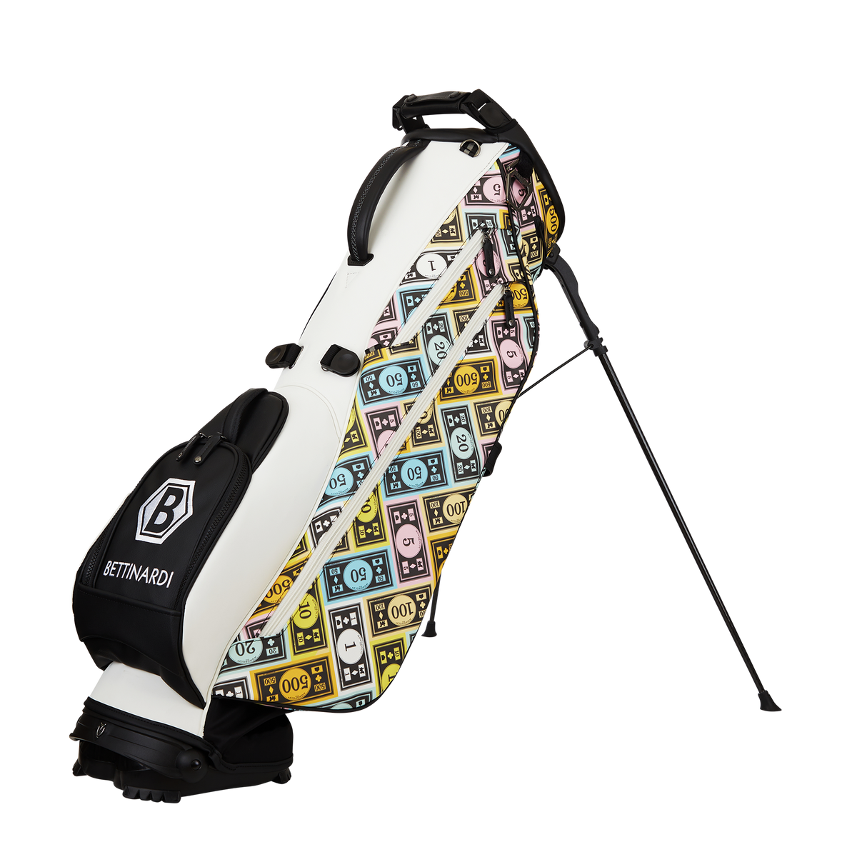 Bettinardi x Monopoly Money Vessel VLS Stand Bag (Black/White) | Bettinardi  Golf – Studio B