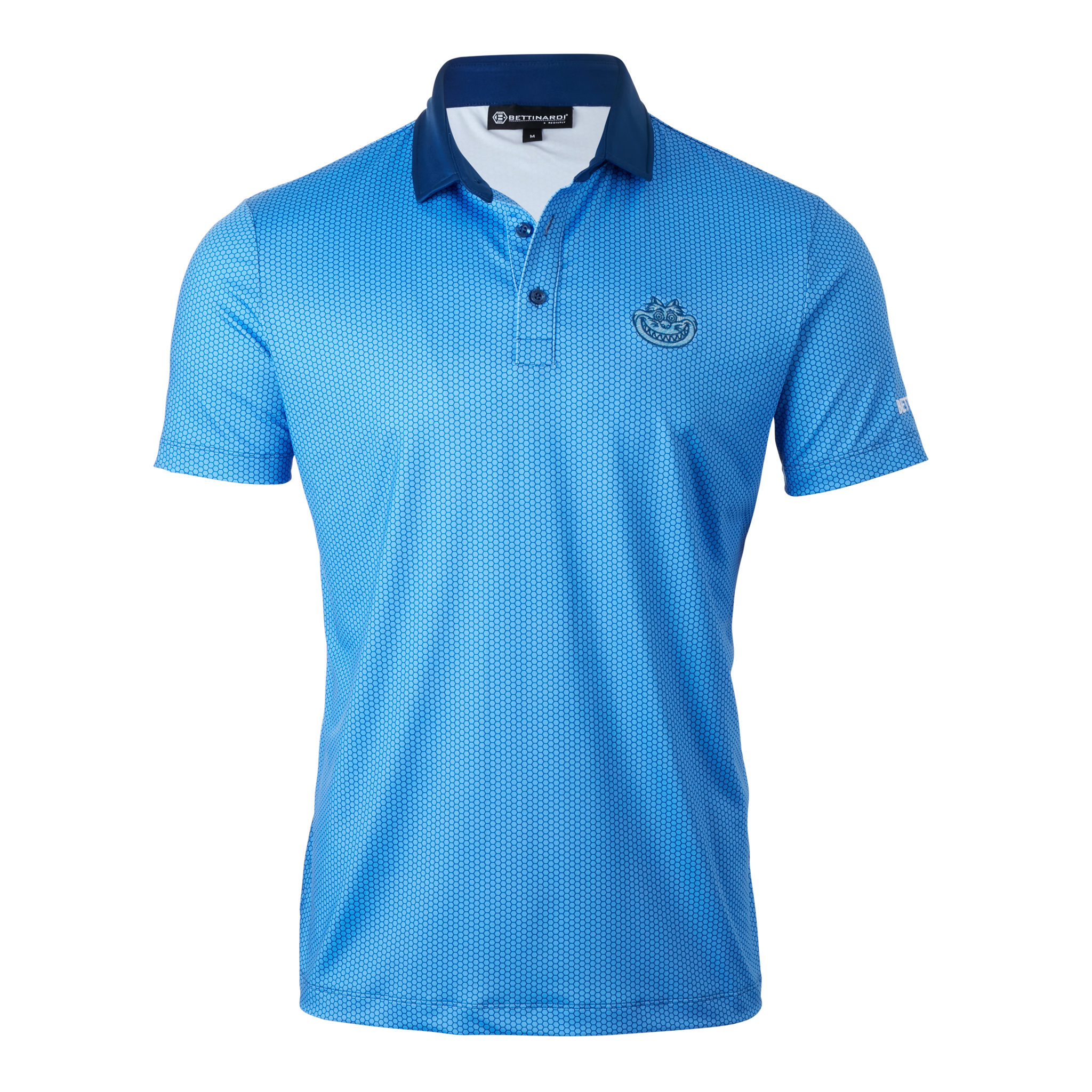 Exclusive Bettinardi x Redvanly Hive Print Fat Cat Performance Polo - front