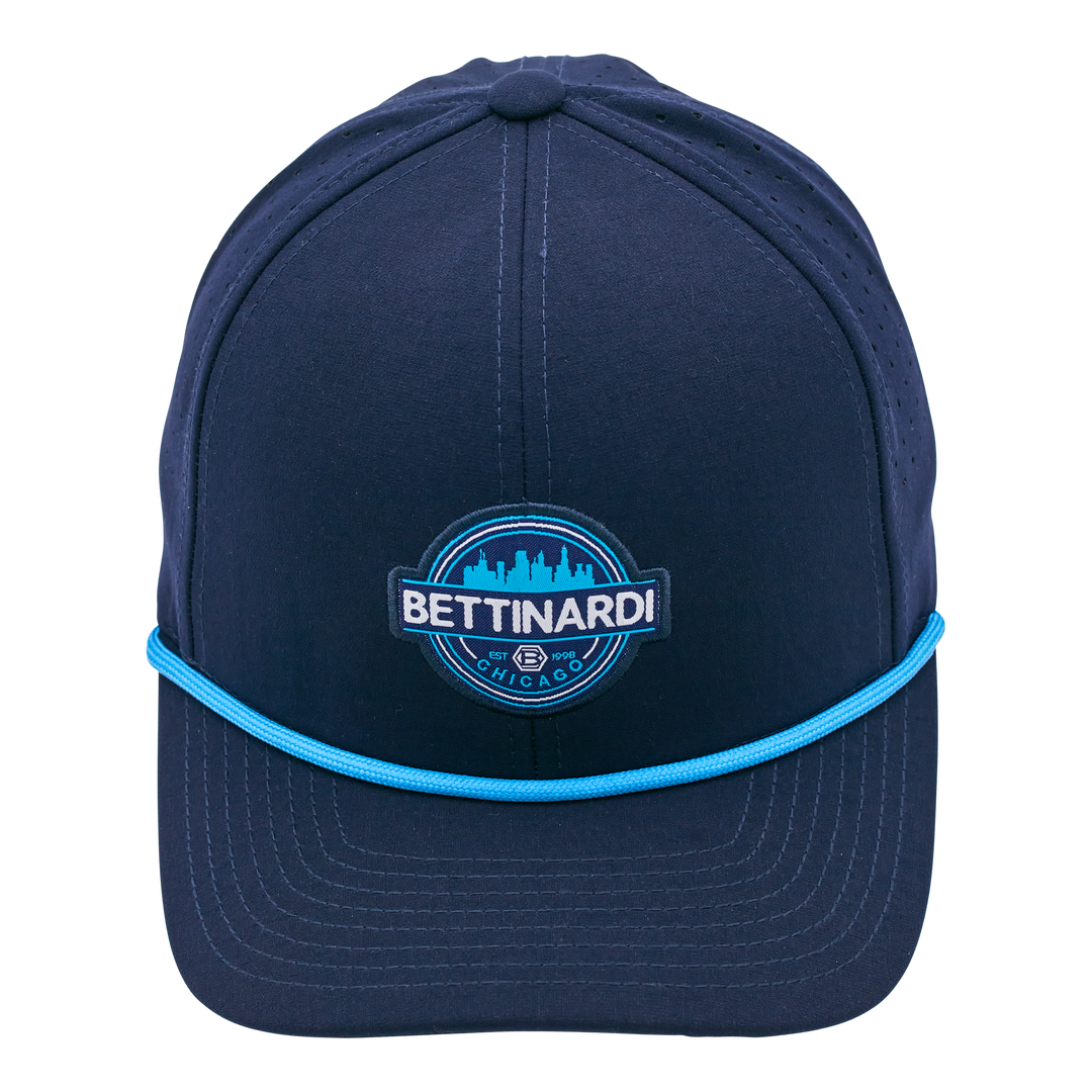 Bettinardi Skyline Patch Navy Snapback Performance Rope Hat Bettinardi Golf Studio B