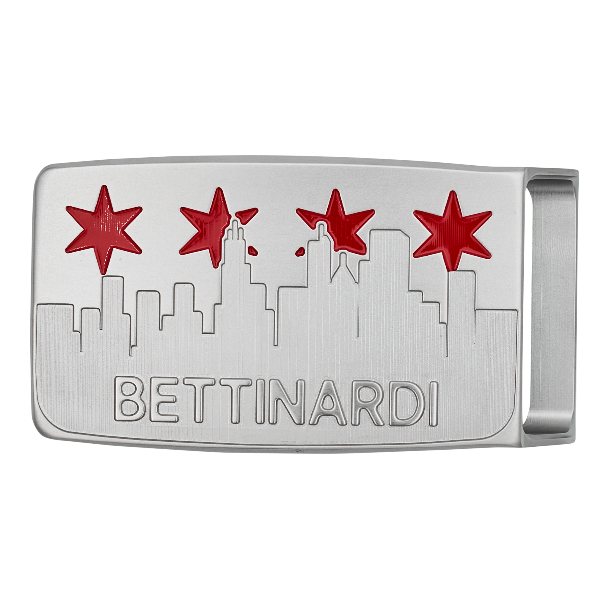 Bettinardi Chicago Skyline Milled Belt Buckle - front