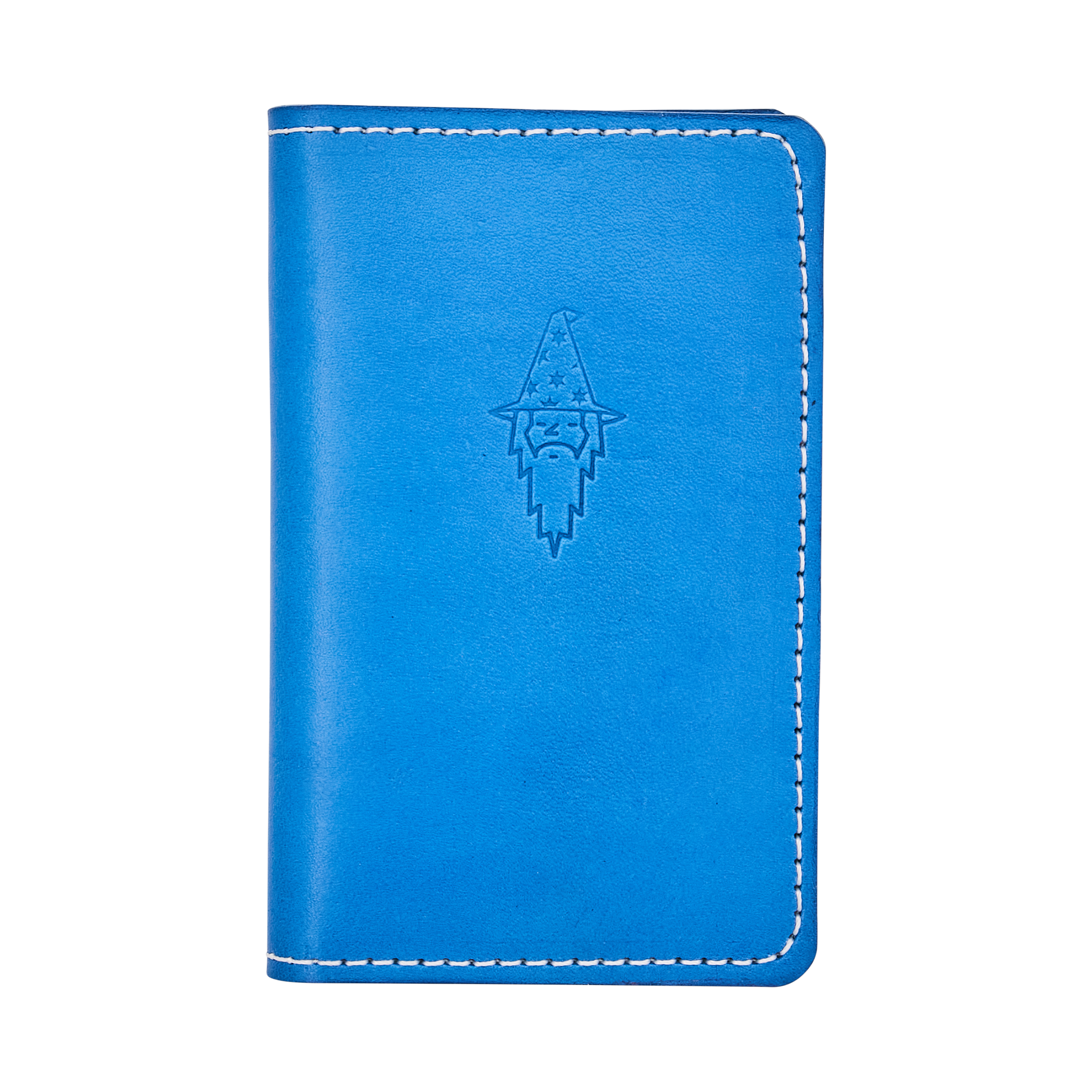 Windy City Wizard Genuine Leather Chicago Blue Bifold Wallet - front