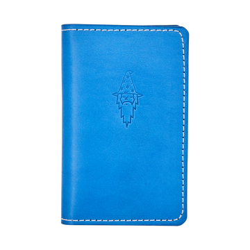 Windy City Wizard Genuine Leather Chicago Blue Bifold Wallet - front