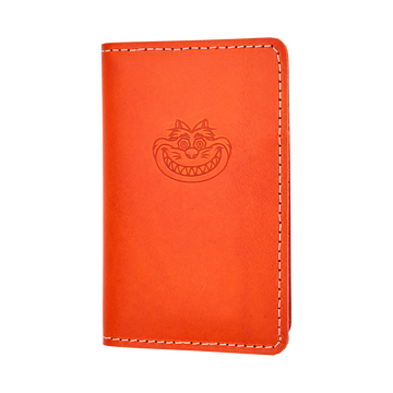 Fat Cat Genuine Leather Vivid Orange Bifold Wallet - front