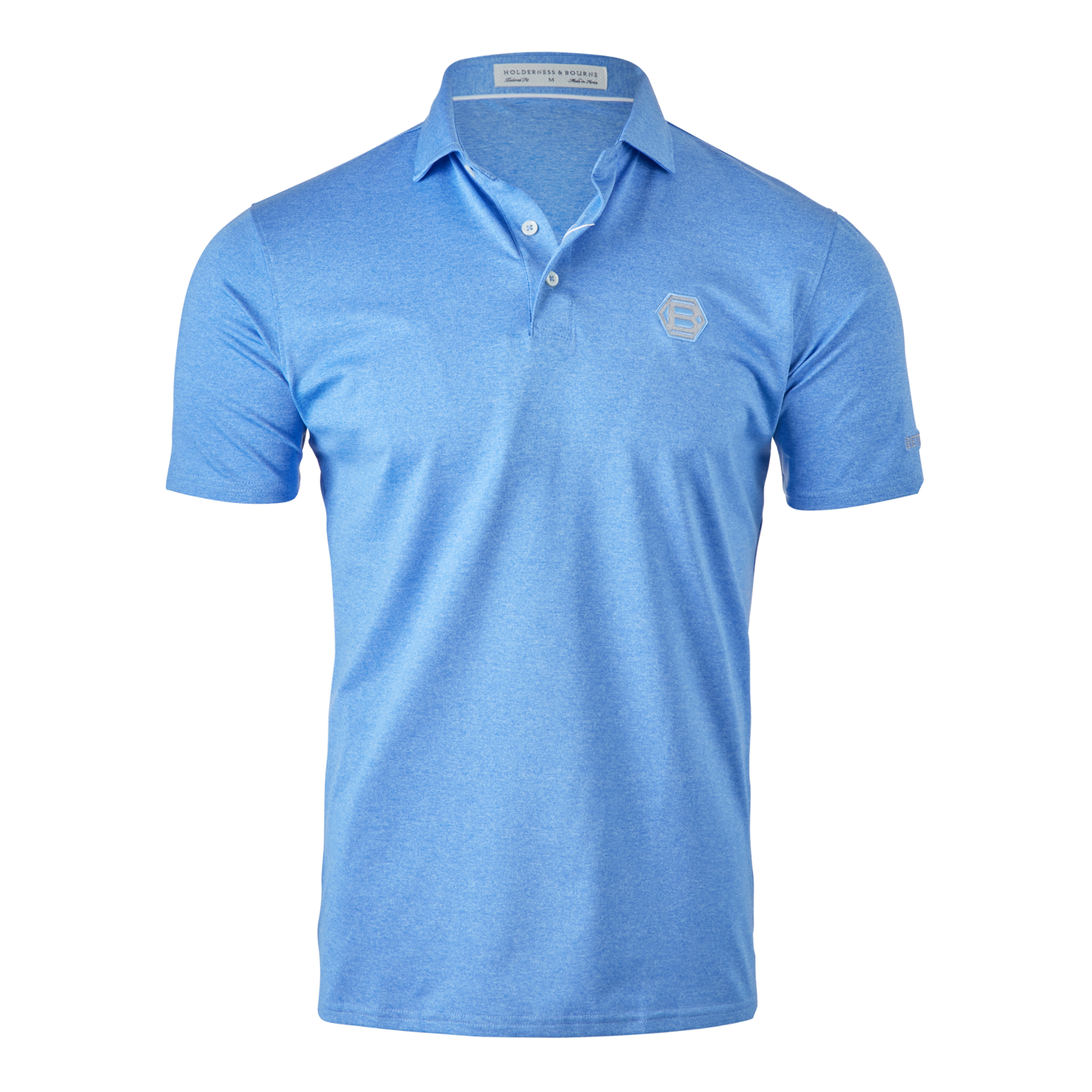 Bettinardi Holderness & Bourne Hex B Anderson Performance Polo (Heathered Cobalt) - front
