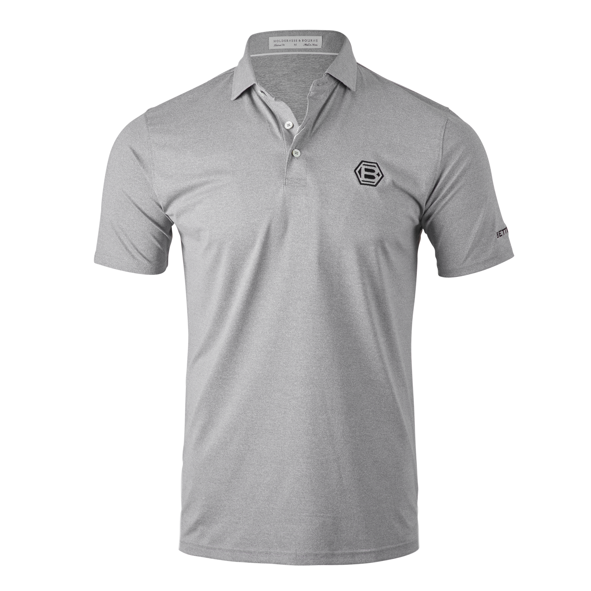 Bettinardi Holderness & Bourne Hex B Anderson Performance Polo (Heathered Gray) - front
