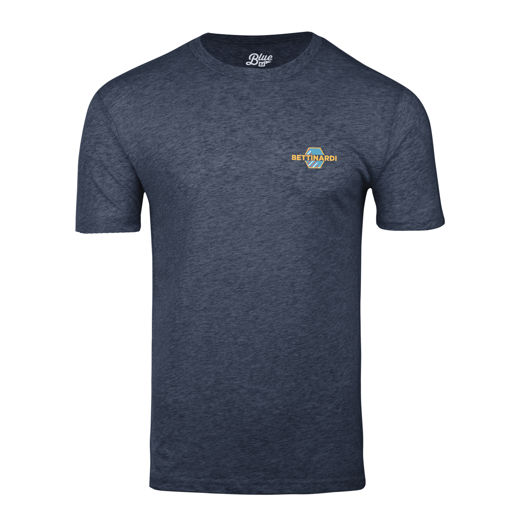 Bettinardi Abstract B Heathered Navy Short Sleeve - front