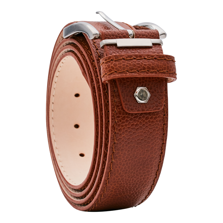 Bettinardi Handmade Genuine French Pebble Grain Belt (Cognac)