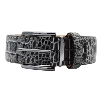 Bettinardi Handmade Faux Gator Italian Leather Belt (Shadow)