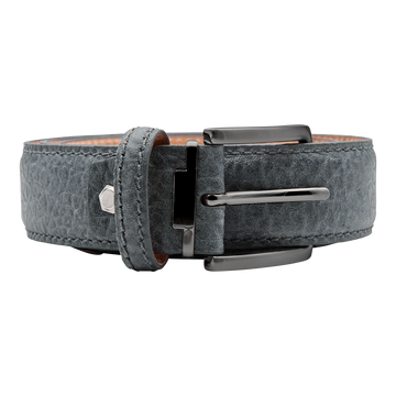 Bettinardi Handmade Genuine American Bison Leather Belt (Gray)