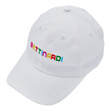 Bettinardi Multi-Color Wordmark Women’s White Performance Cap - main