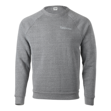 Bettinardi Wordsript Heathered Gray Fleece Crewneck - front