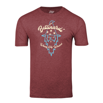 Bettinardi Windy City Wizard Heathered Maroon Short Sleeve