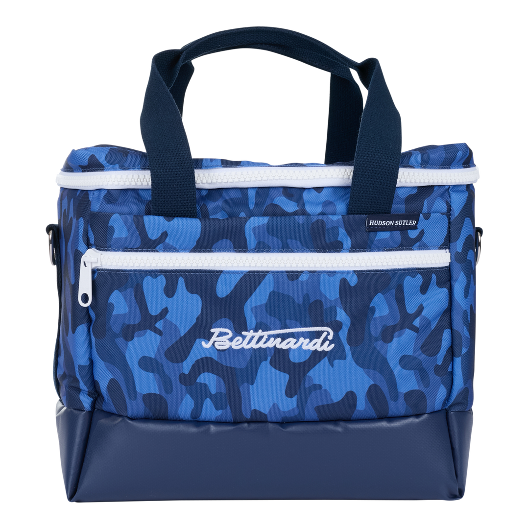 Bettinardi Hudson Sutler Wordscript Navy Camo Montauk Cooler Bag-front