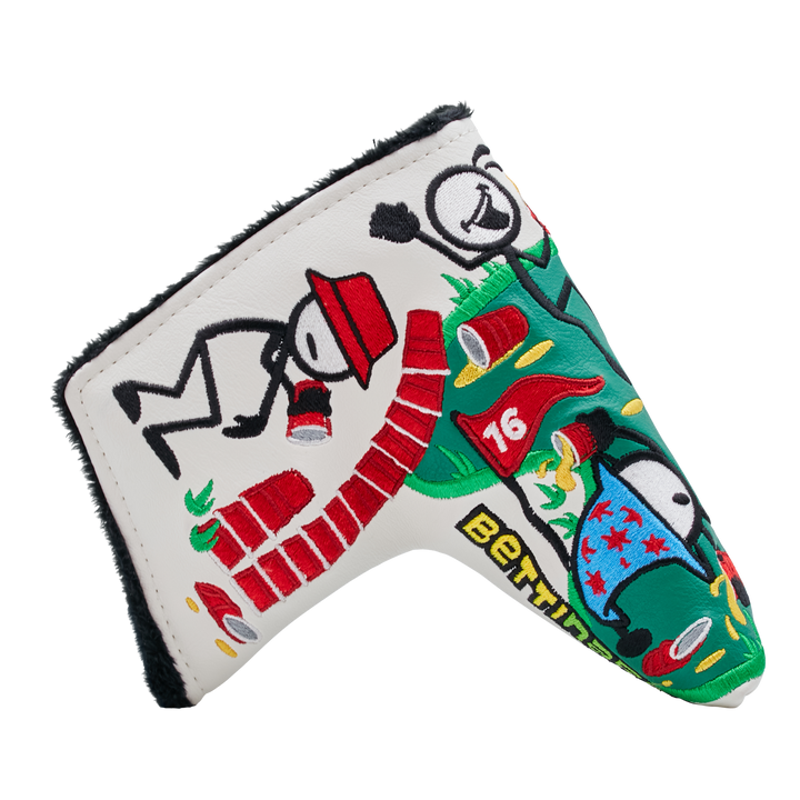 Copritesta Ogio Per Putter Blade - Tema 'Naughty Or Slice' - Edizione Natale - Chiusura Magnetica