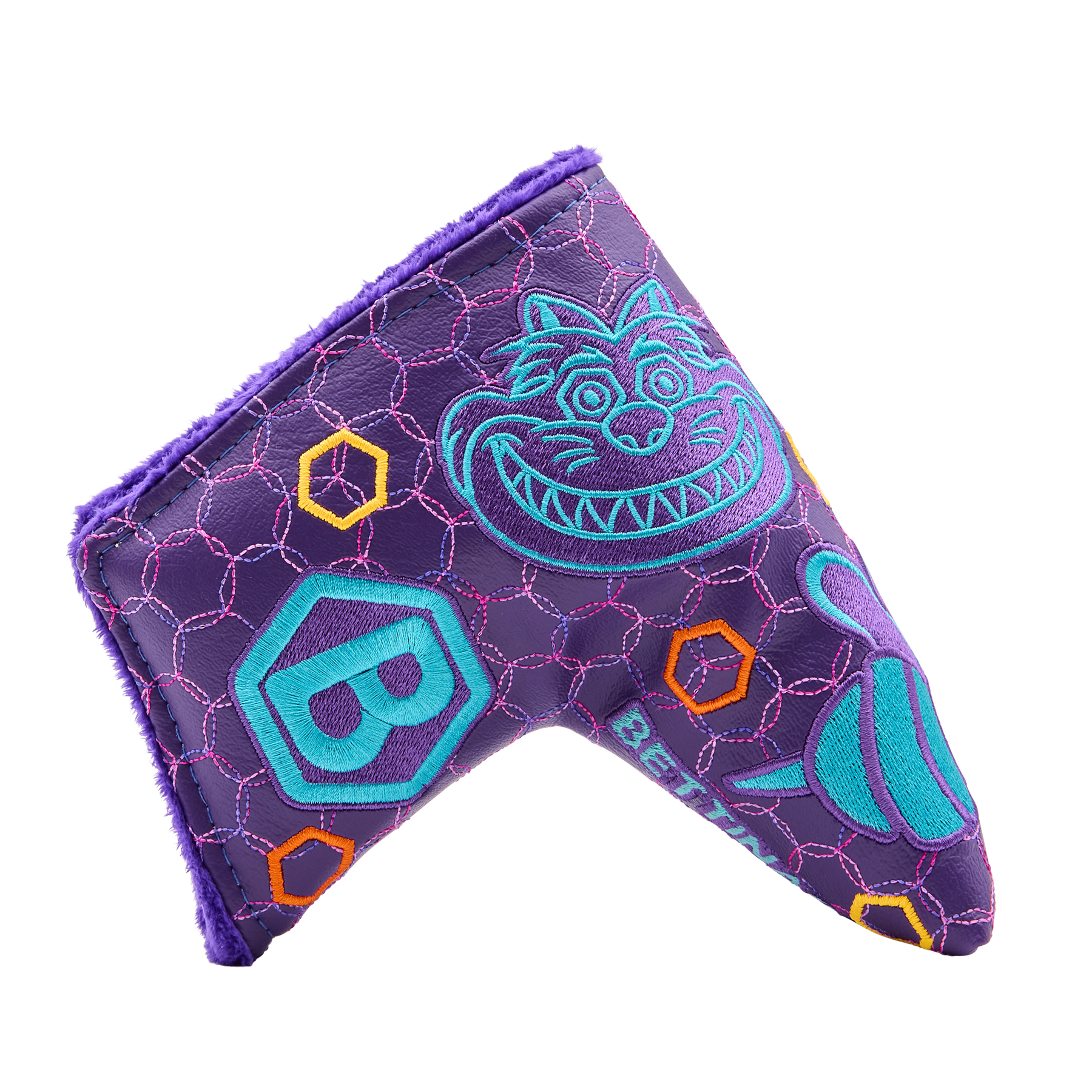 Purple Multi Icon Blade Putter Headcover - Oak Brook Exclusive Purple Multi Icon Blade Putter Headcover - Oak Brook Exclusive