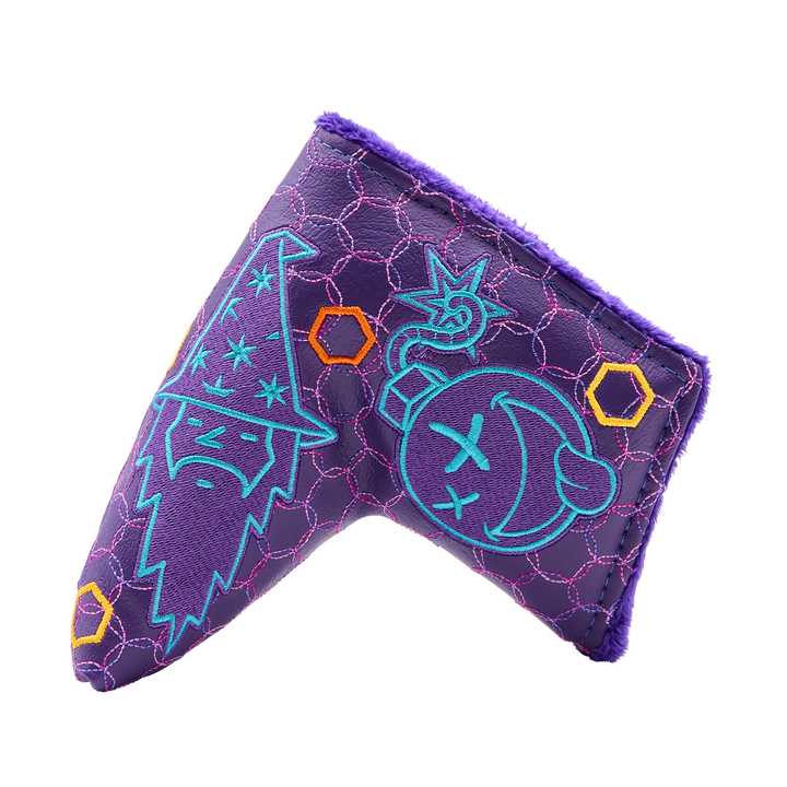 Purple Multi Icon Blade Putter Headcover - Oak Brook Exclusive