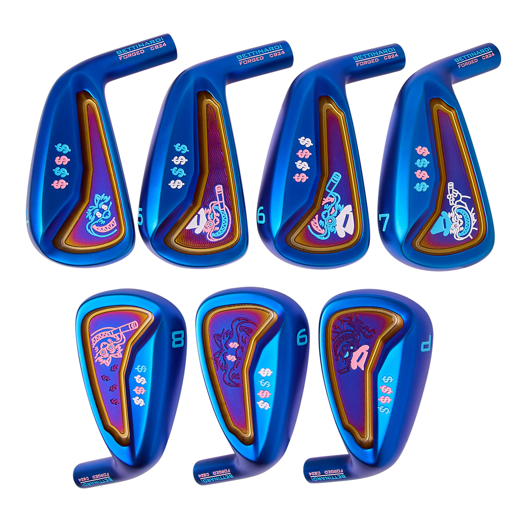 Multi Gangster Cat UV Blue PVD CB24 Iron Set (4-PW) | Bettinardi
