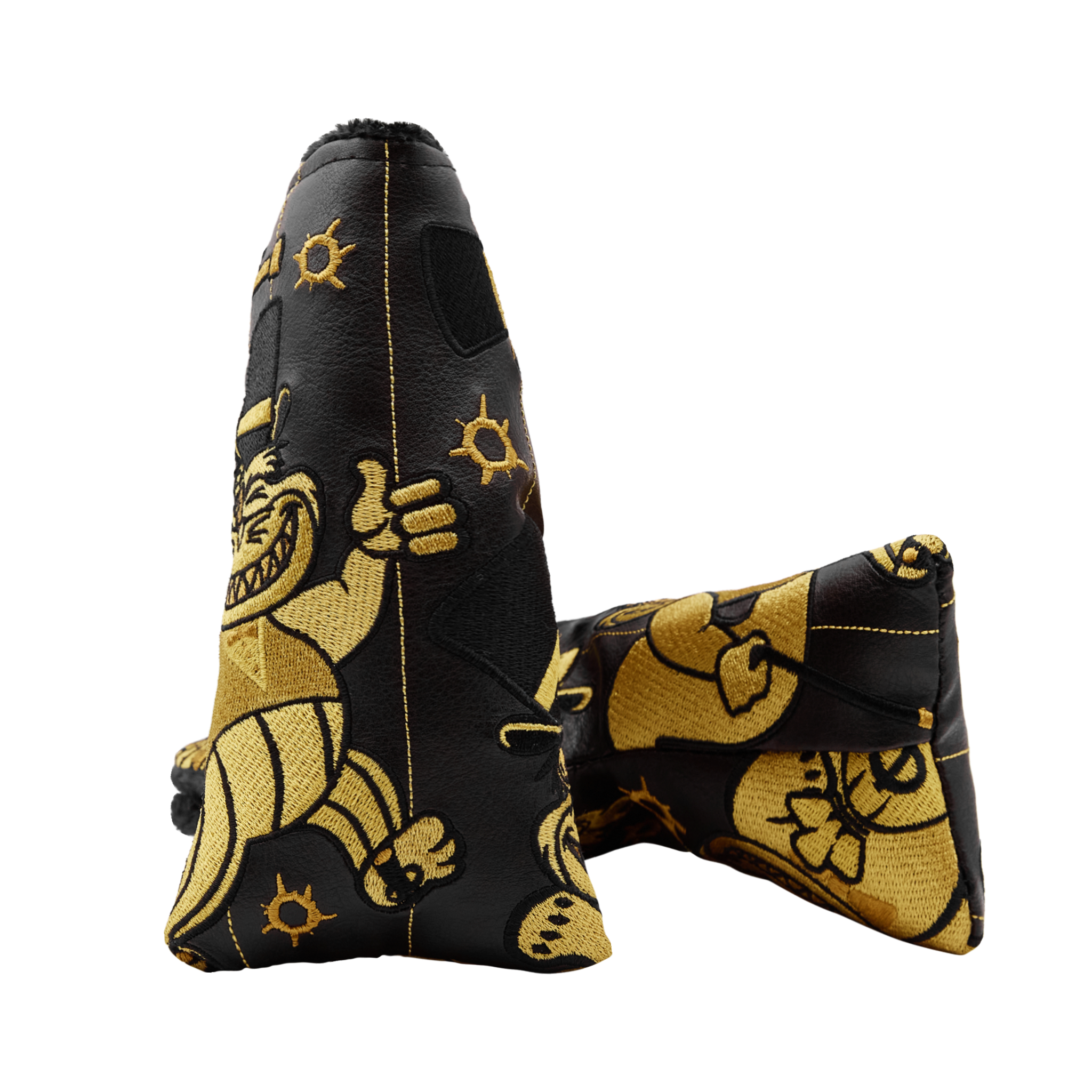 Black and Gold Multi Gangster Cat Blade Putter Headcover