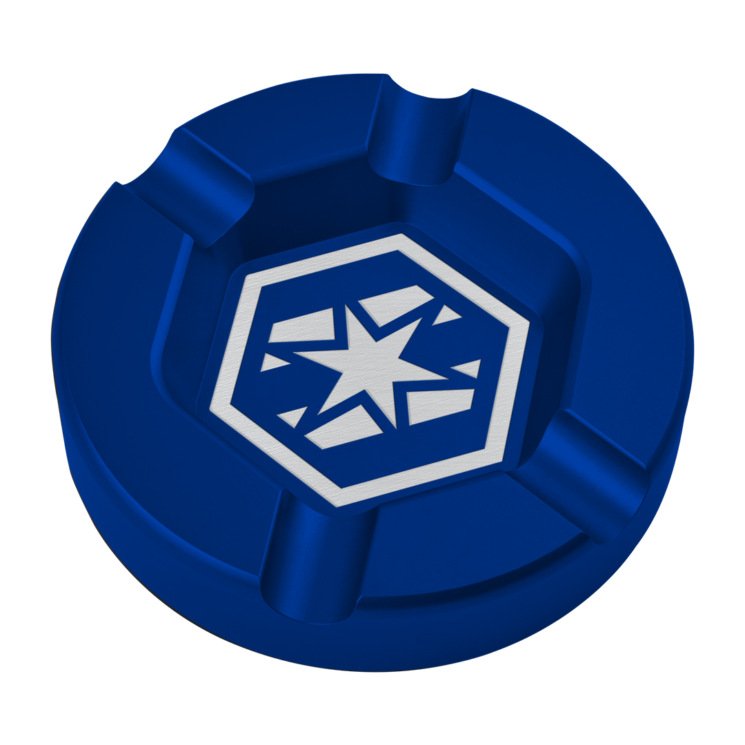 Bettinardi Blue Anodized Chicago Hex Cigar Tray-front