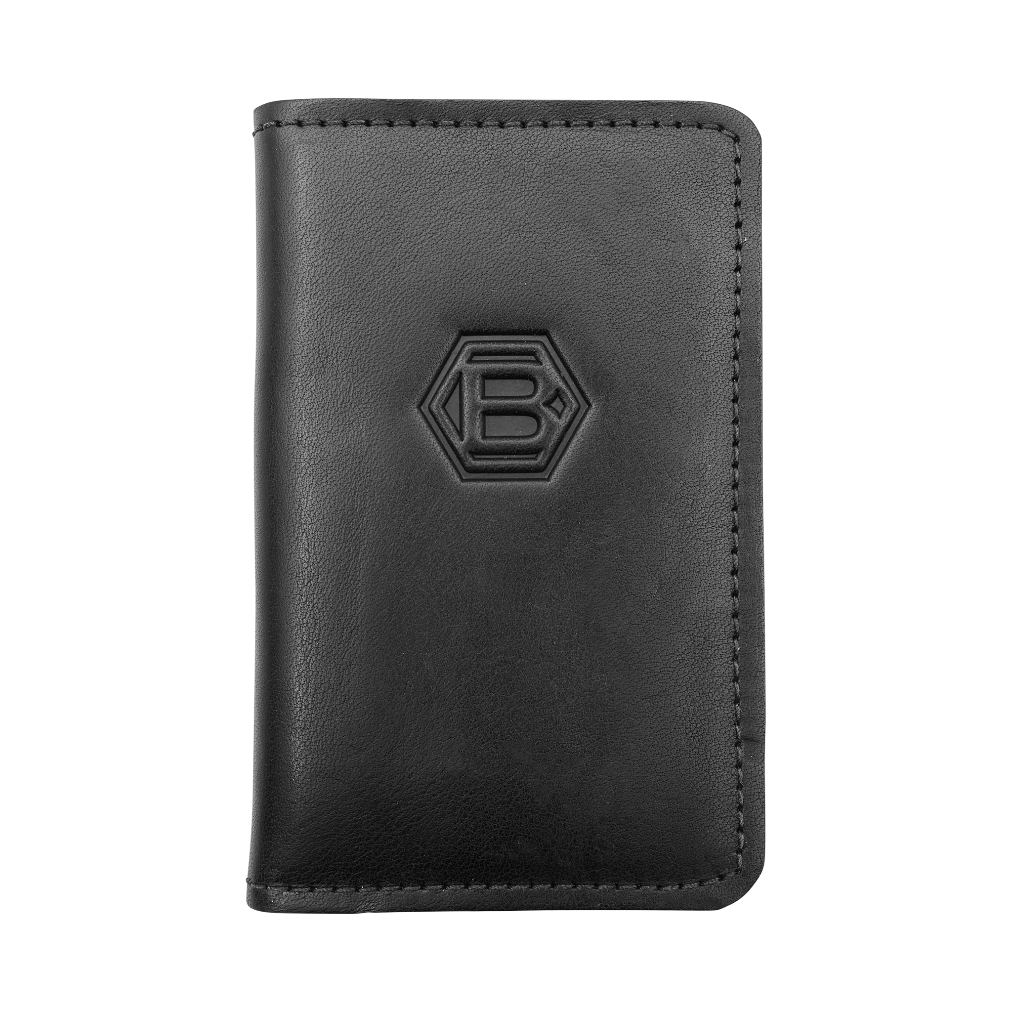 Hex B Genuine Leather Nero Bifold Wallet - front