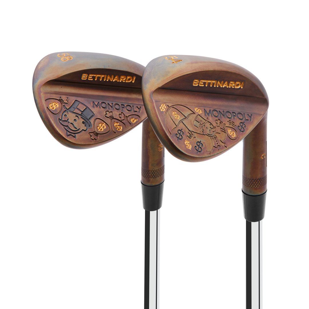 Bettinardi x Monopoly Golden Wealth Steel Patina Wedges (54°, 58
