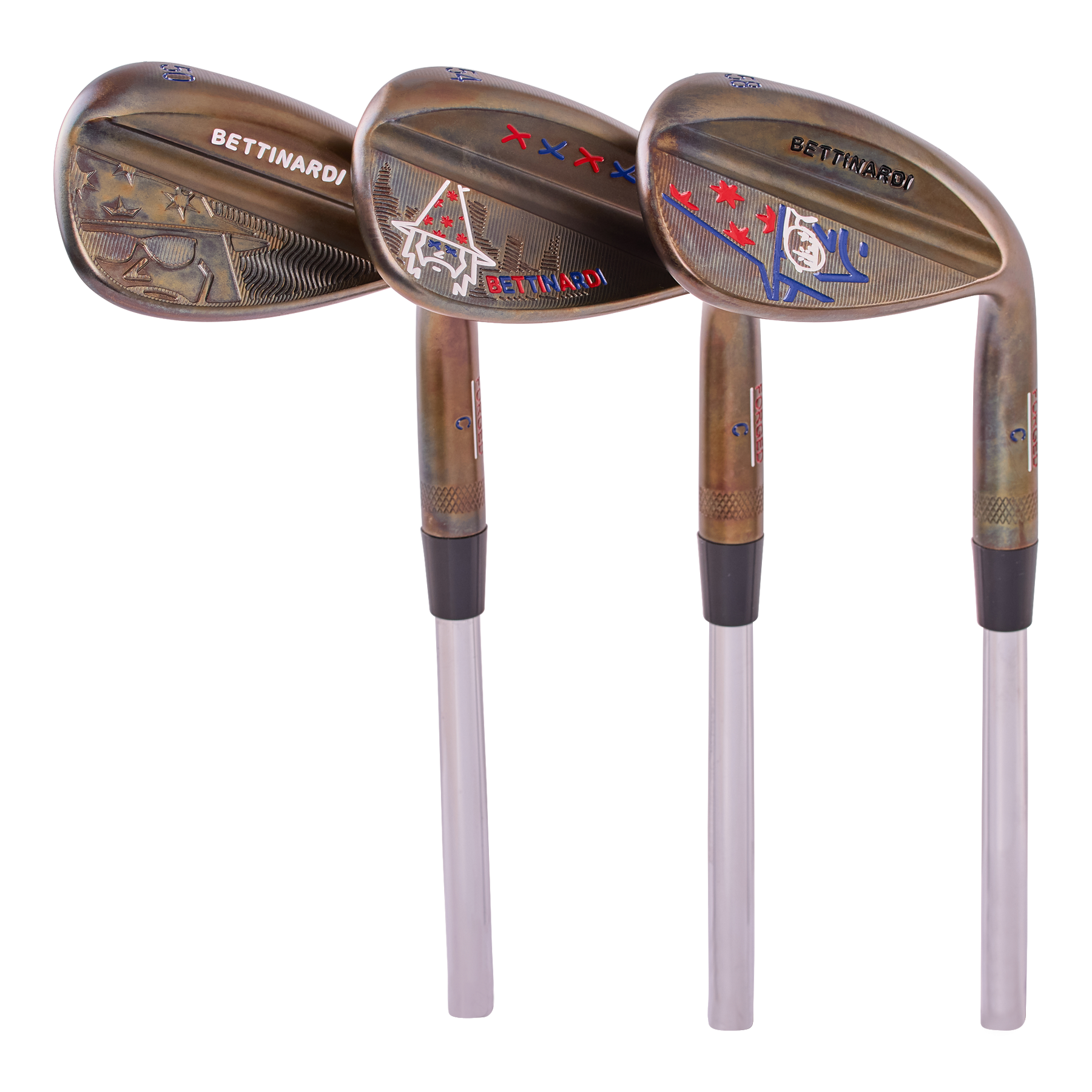 Seeing Wizard Gold Bead Steel Patina Wedge Set (50°, 54°, 58 Seeing Wizard Gold Bead Steel Patina Wedge Set (50°, 54°, 58