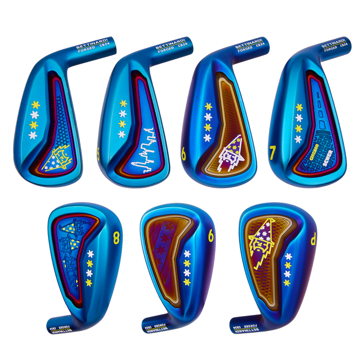 Super Psyber Tron ヘッドホン・ゴーグルセット　サイバートロン Grateful Wizard UV Blue PVD CB24 Iron Set (4-PW) | Bettinardi Golf