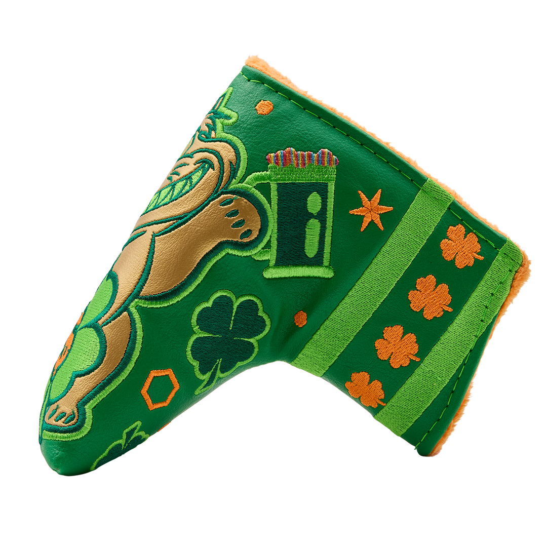 St. Patrick's Day Luck O' Irish Cat Blade Putter Headcover - Oak