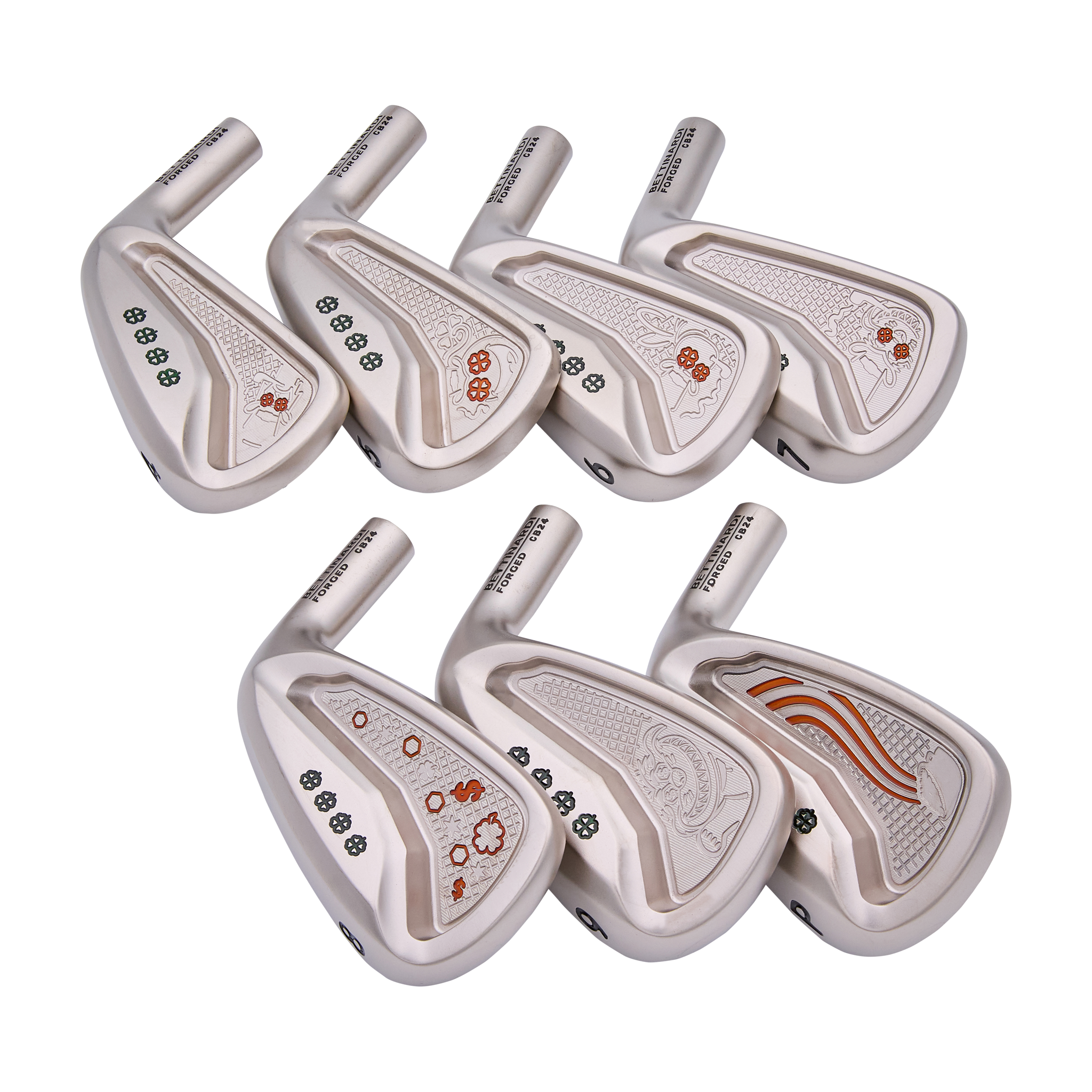 St. Patrick's Day Multi Clover Eyes Icon Irons Set (4-PW)