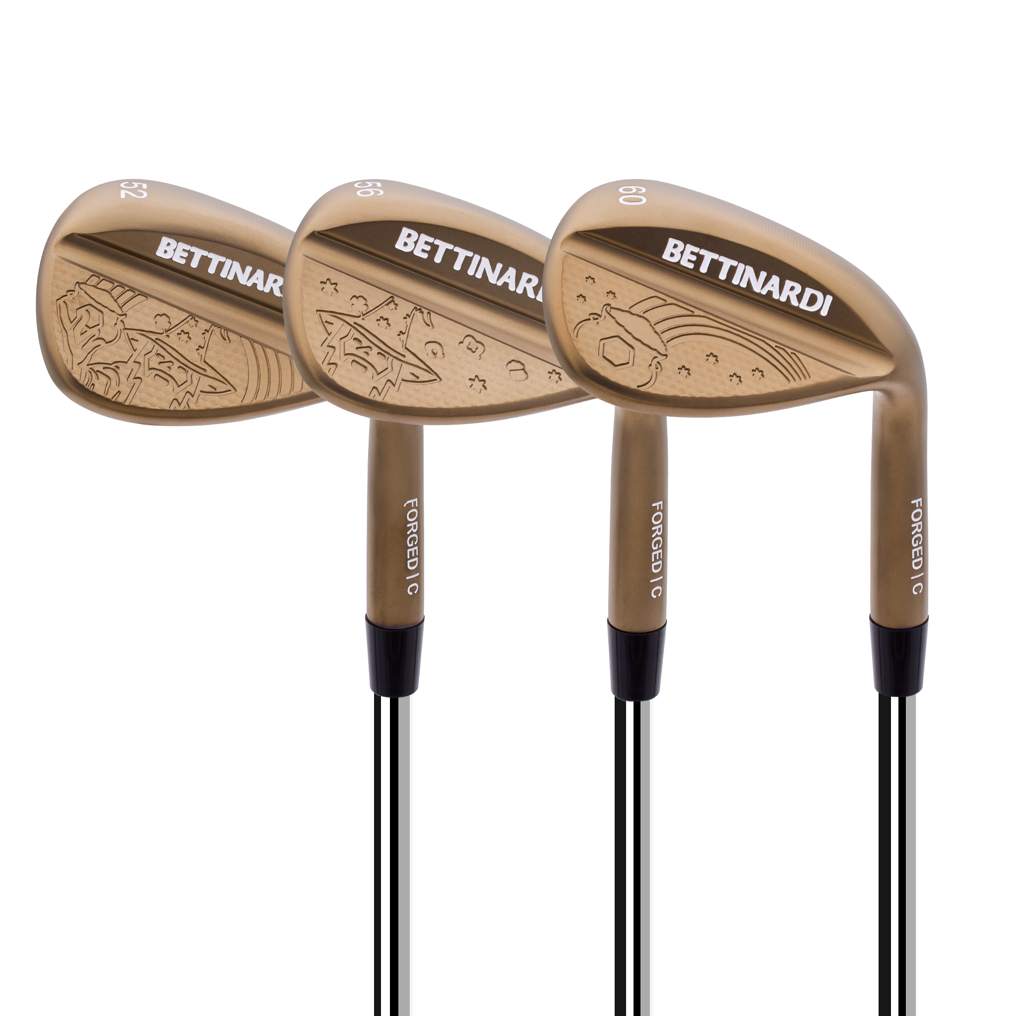 St. Patrick's Day Charmed Wizard Gold Flame HLX 6.0 Wedge Set (52°, 56°, 60°)