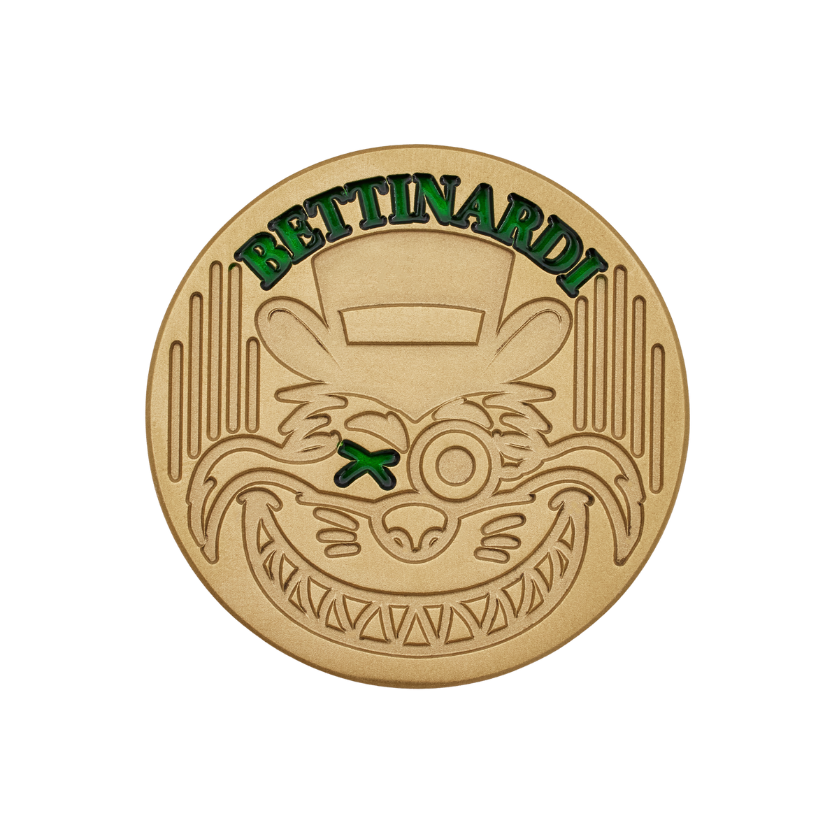 Autocollant Bettinardi Tour - Chat Gangster Vert Limité, Vinyle Mat Durable 4 Pouces