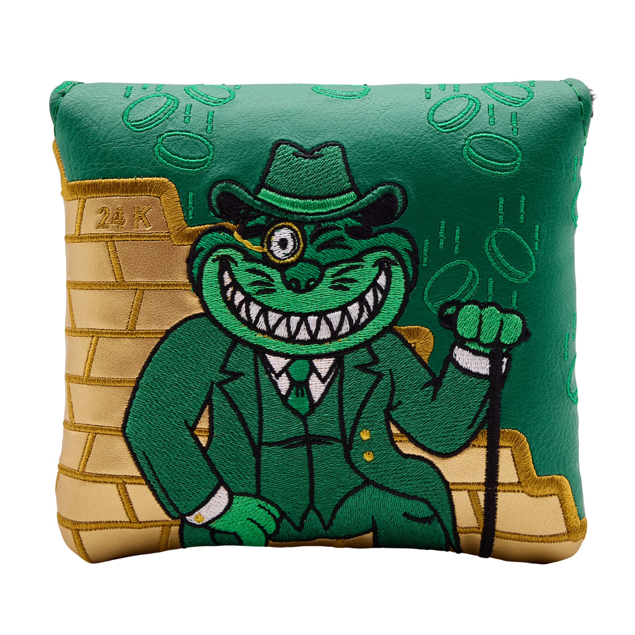 Gangster Cat Throne of Gold Center Shafted Mallet Putter Headcover