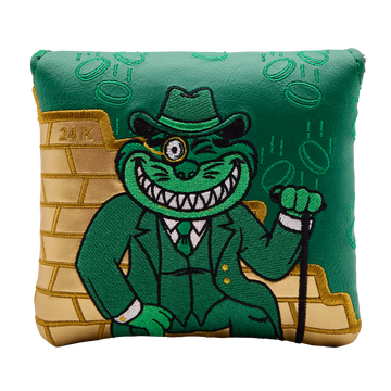 Gangster Cat Throne of Gold Center Shafted Mallet Putter Headcover