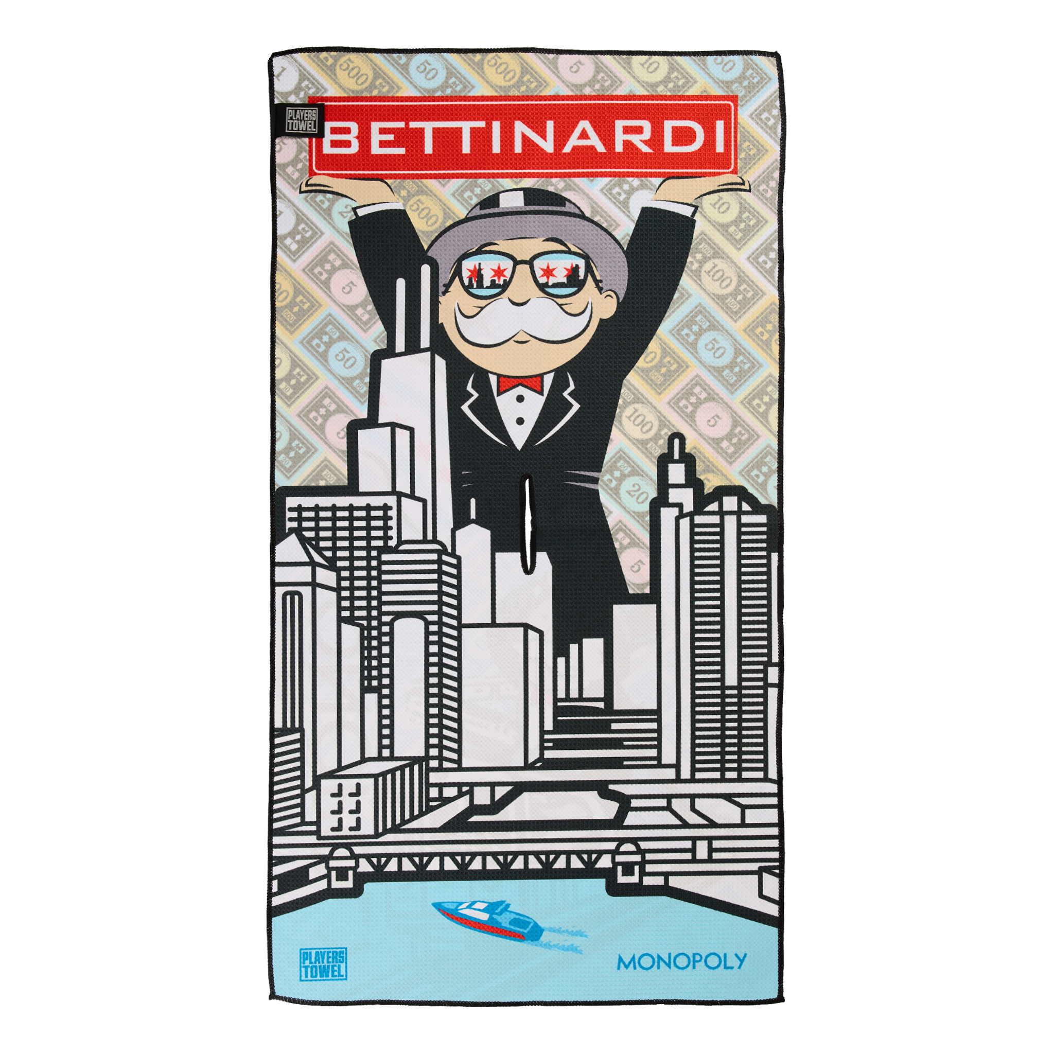 Bettinardi x Monopoly Chi Town Mr. Monopoly Towel