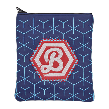 Script Hex B Diamond Cut Valuables Pouch
