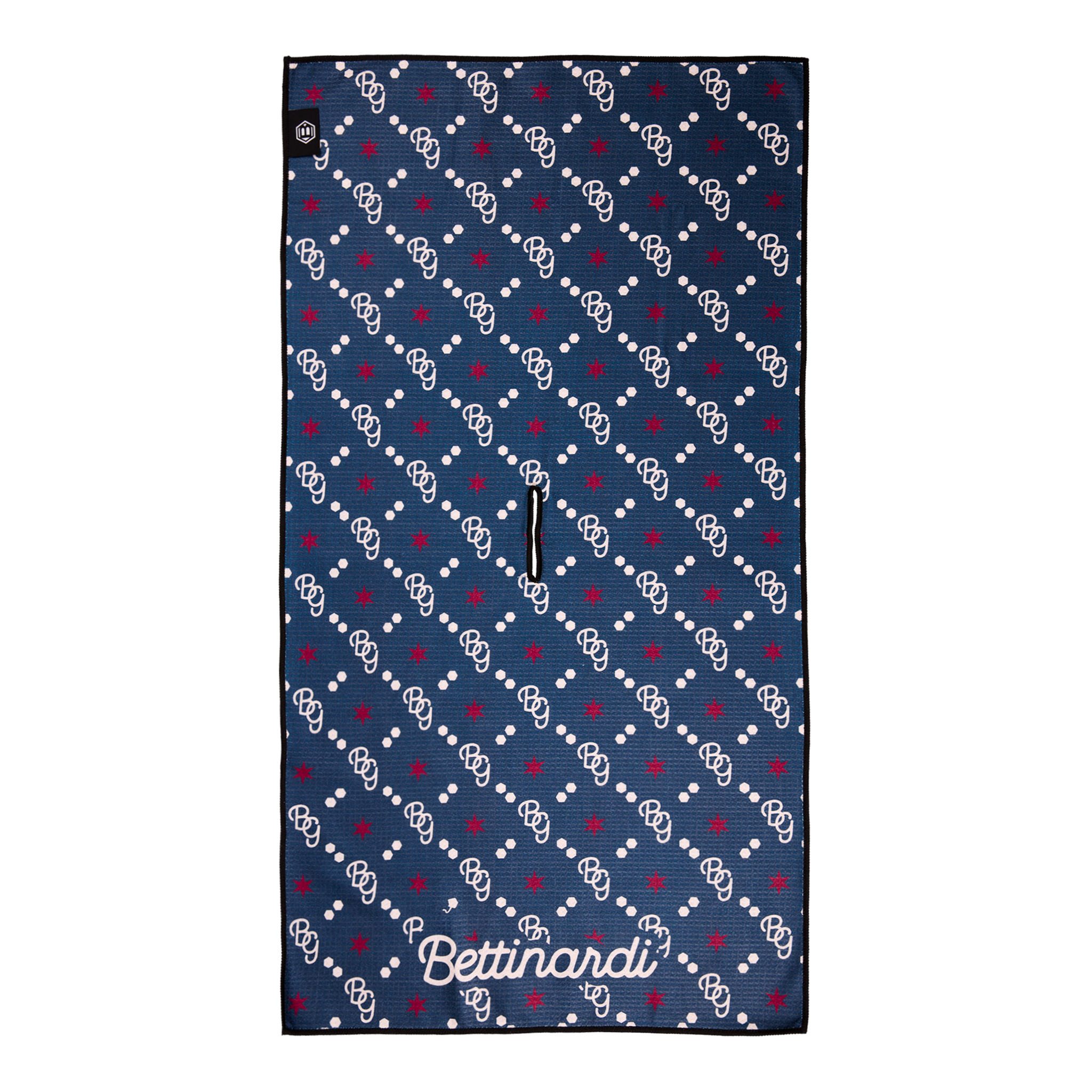 BG Script Navy Towel