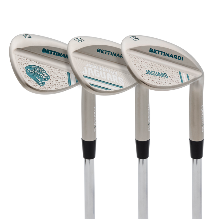 Jacksonville Jaguars Satin Nickel HLX 6.0 Wedge Set (52°, 56°, 60°)