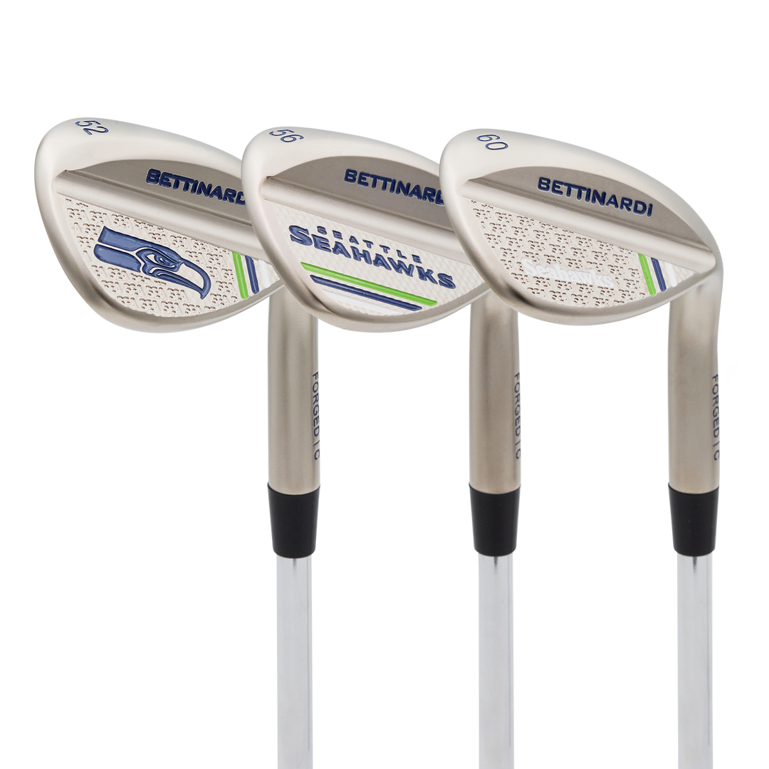 Seattle Seahawks Satin Nickel HLX 6.0 Wedge Set (52°, 56°, 60°)