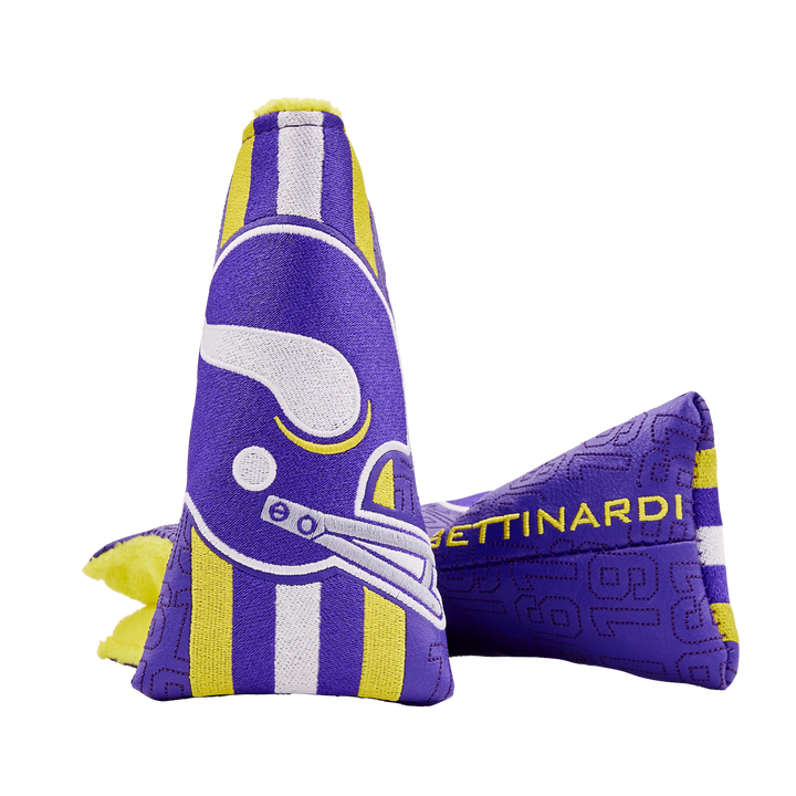 ターニングポイント MSG パープル/ゴールドリム Minnesota Vikings Classic Helmet Retro Blade Putter Headcover
