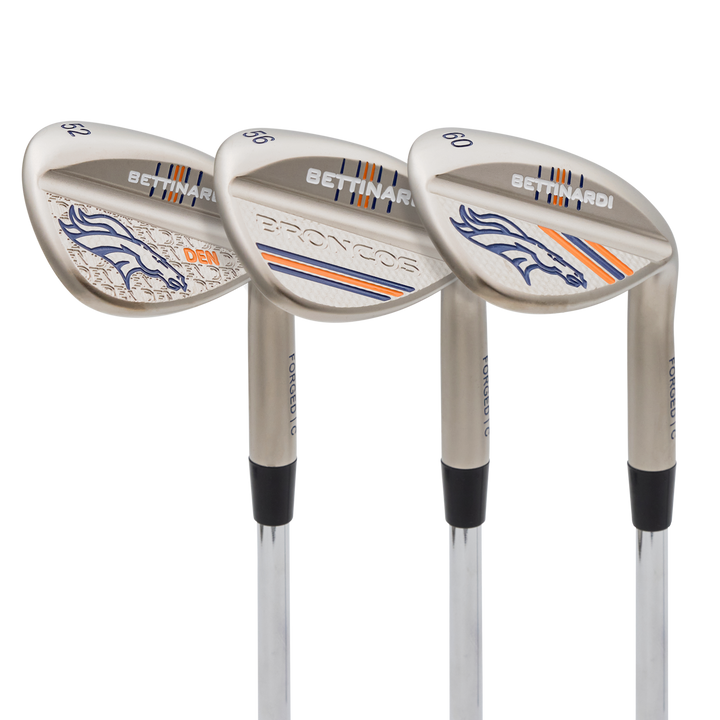 Denver Broncos Satin Nickel HLX 6.0 Wedge Set (52°, 56°, 60°)