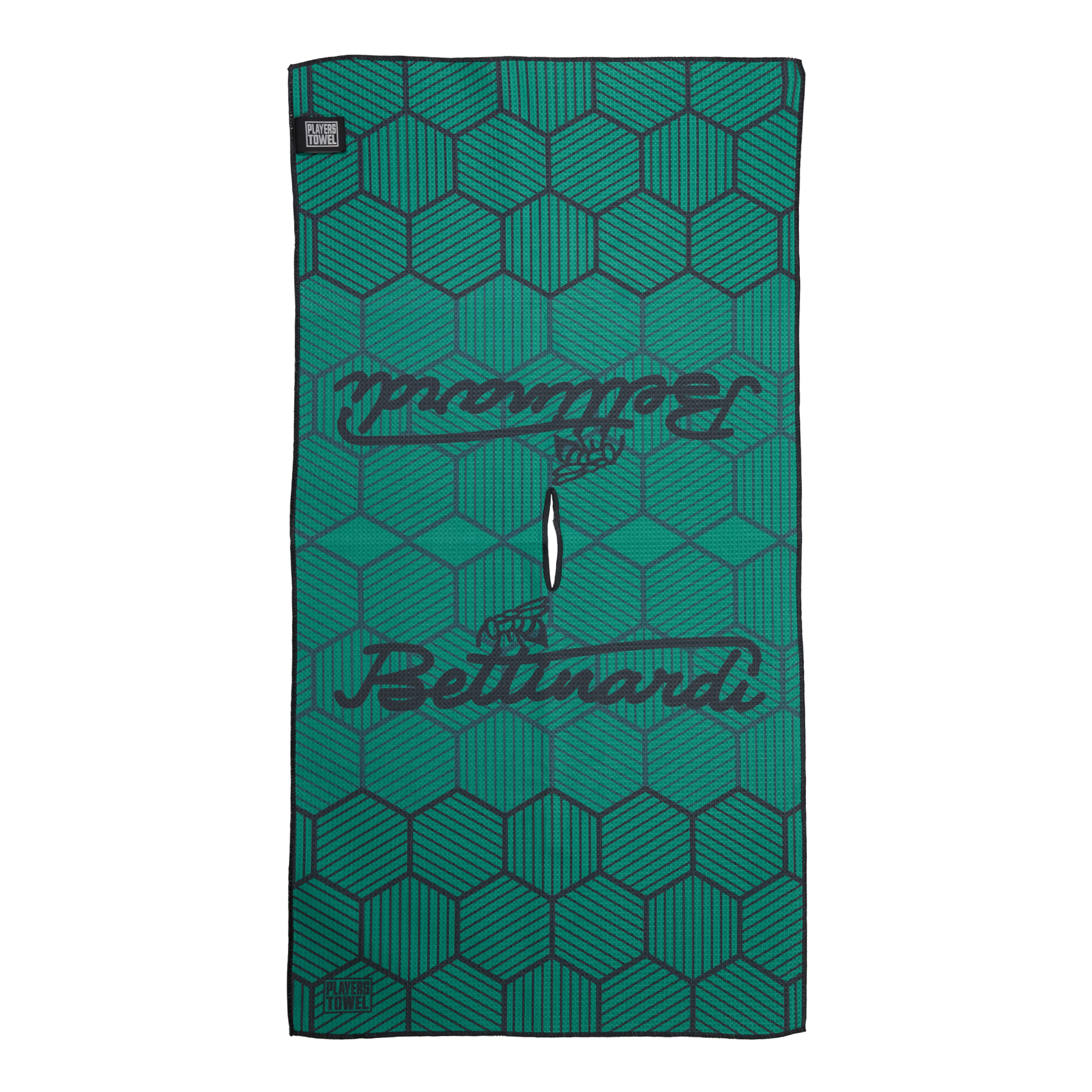 Bettinardi Script Hex B Drip Green Players Towel