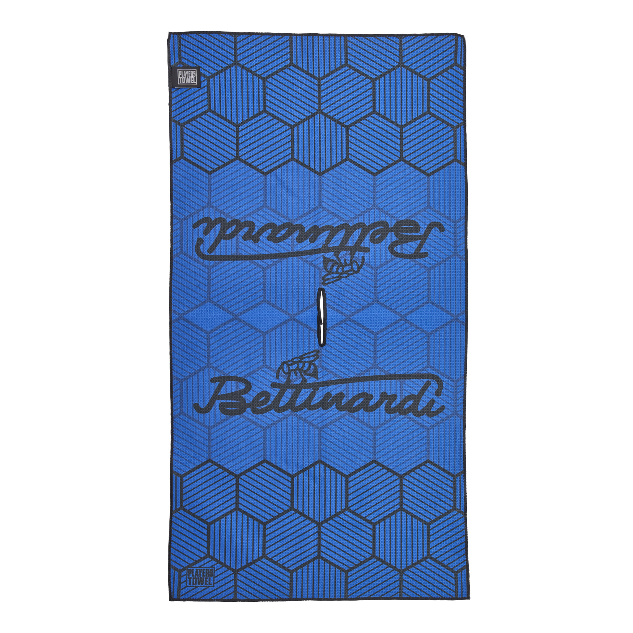 Bettinardi Script Hex B Drip Blue Players Towel