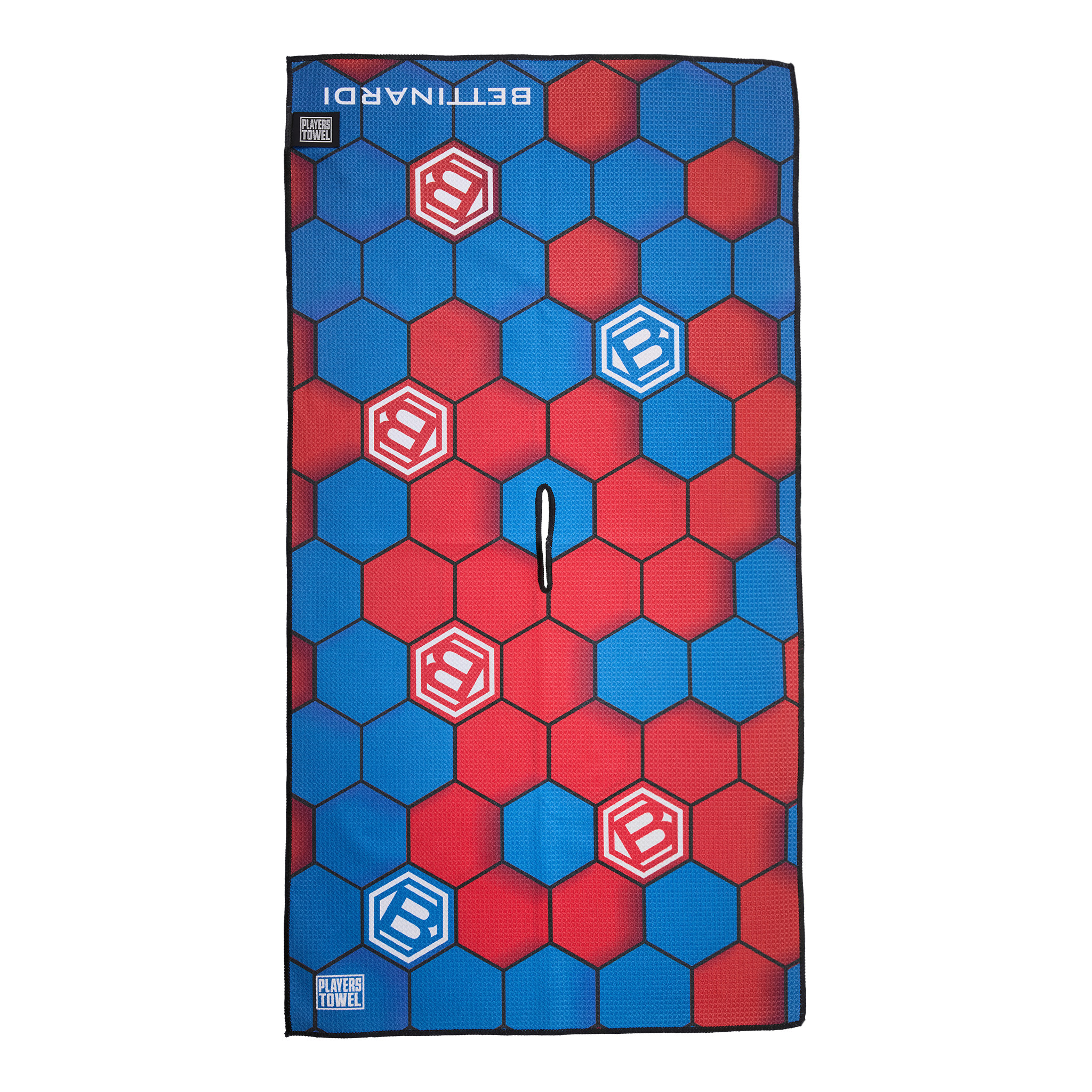 Bettinardi 3D Hex B Navy and Red Players Towel