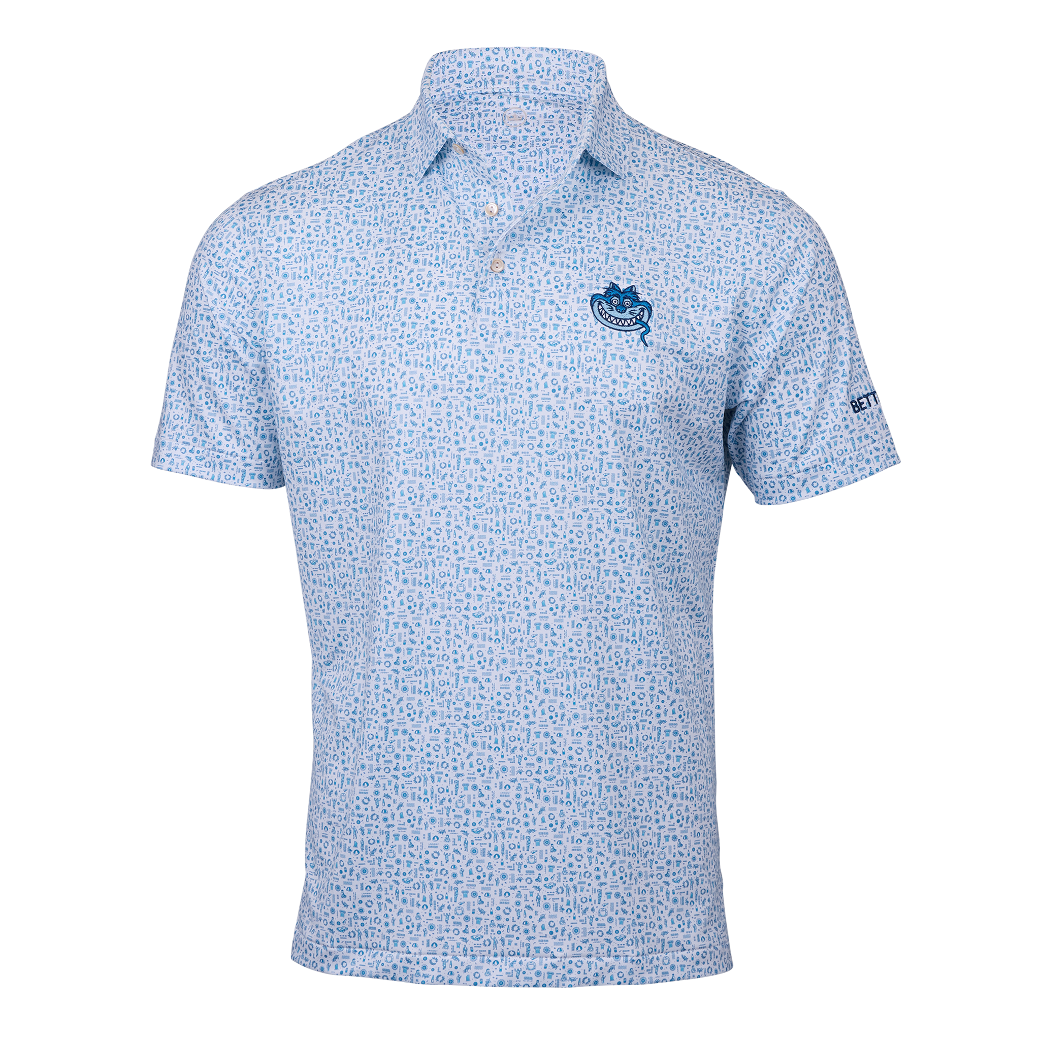 Bettinardi Peter Millar Rat Tail Fat Cat Toga Party Performance Jersey Polo