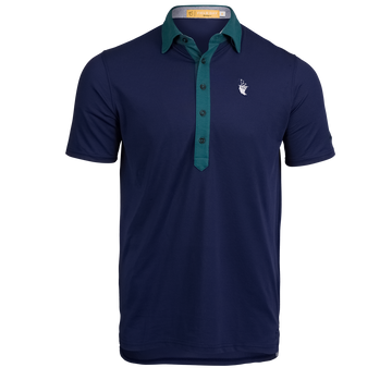 Bettinardi x Field Day Sporting Co. Ford 2-Tone Button Polo (Navy / Fern)