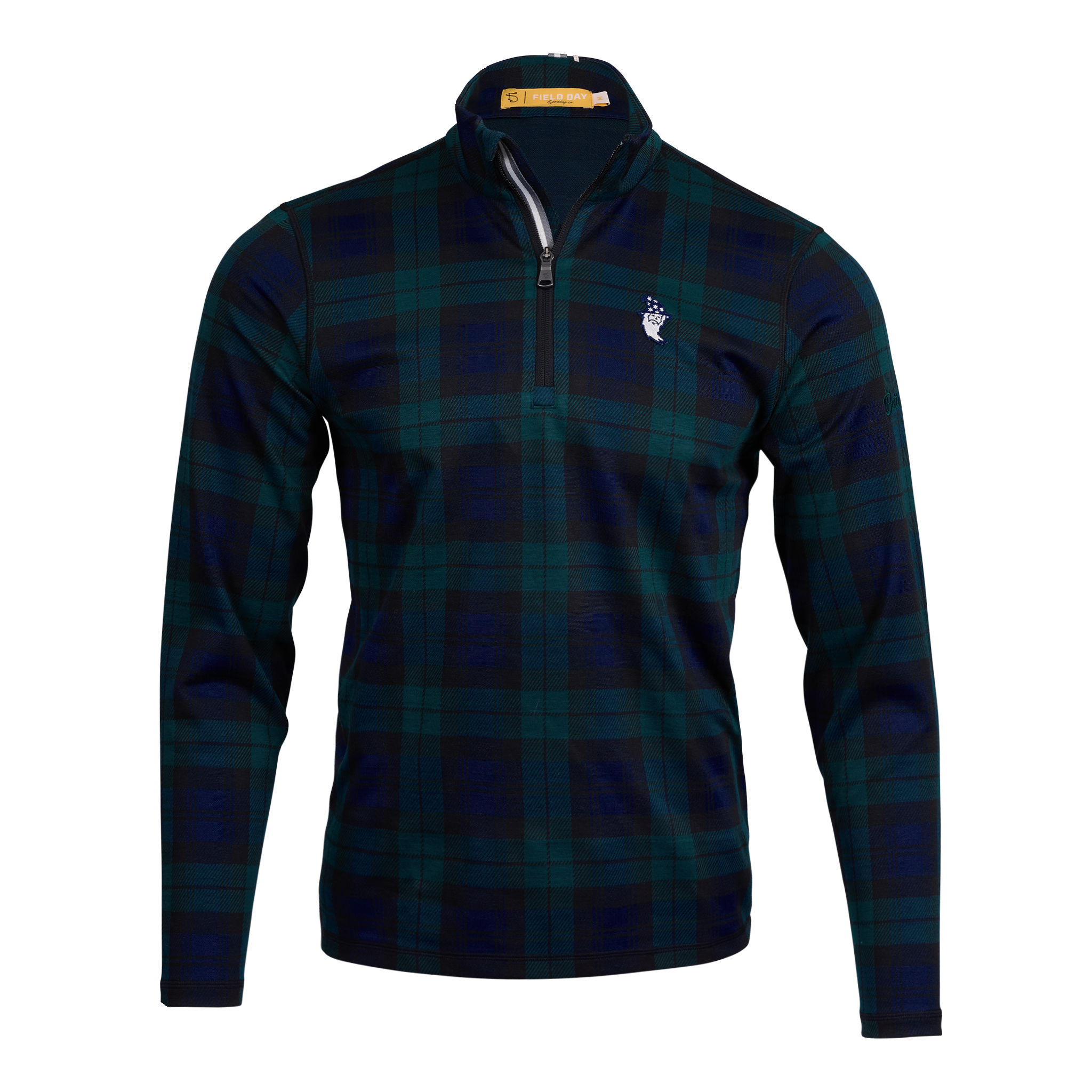 Bettinardi x Field Day Sporting Co. Wizard Runboy Palmer Double Knit Blackwatch Plaid 1/4 Zip